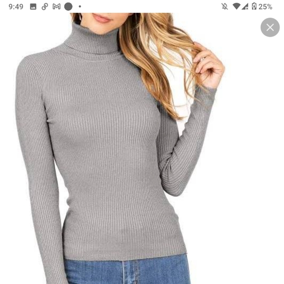 Style & Co Heather Grey Turtle Neck Sweater NWT - Picture 2 of 15